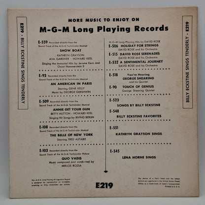 Billy Eckstine – Sings "Tenderly"