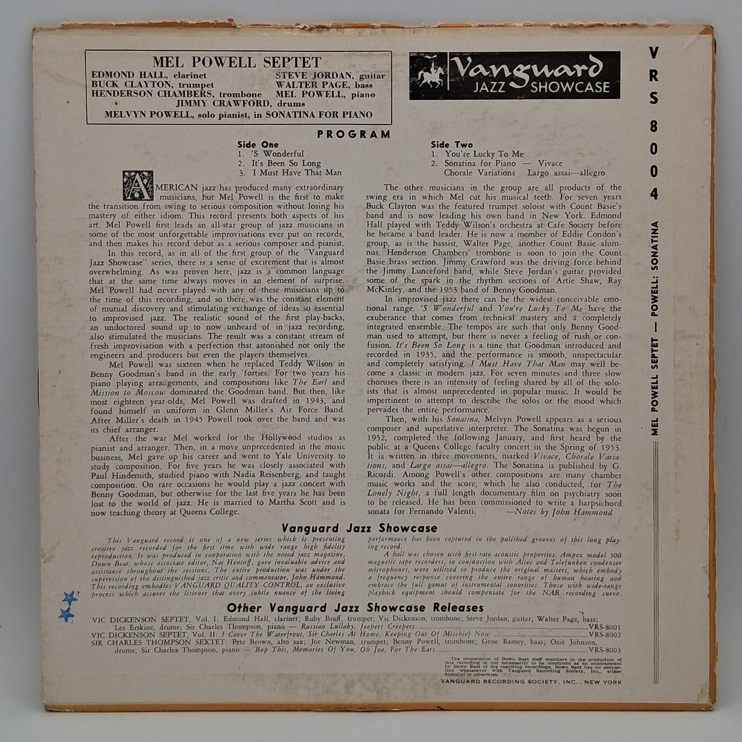 Mel Powell Septet – Mel Powell Septet