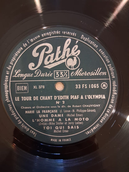 Edith Piaf – Le Tour De Chant D'Edith Piaf N° 2 Enregistré Au Cours Du Spectacle De L'Olympia