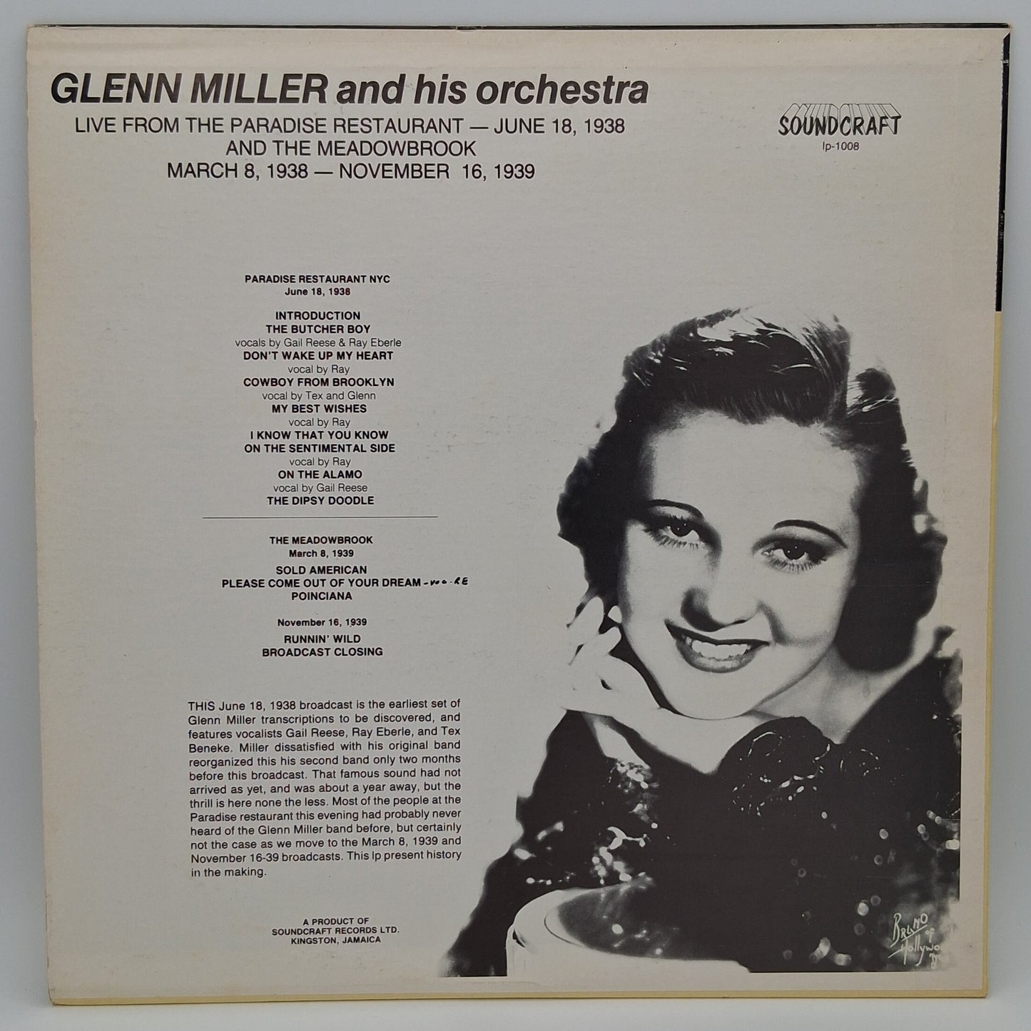 Glenn Miller And His Orchestra – Live From The Paradise Restaurant (June 8, 1938) And The Meadowbrook (March 8, 1939-November 16, 1939)