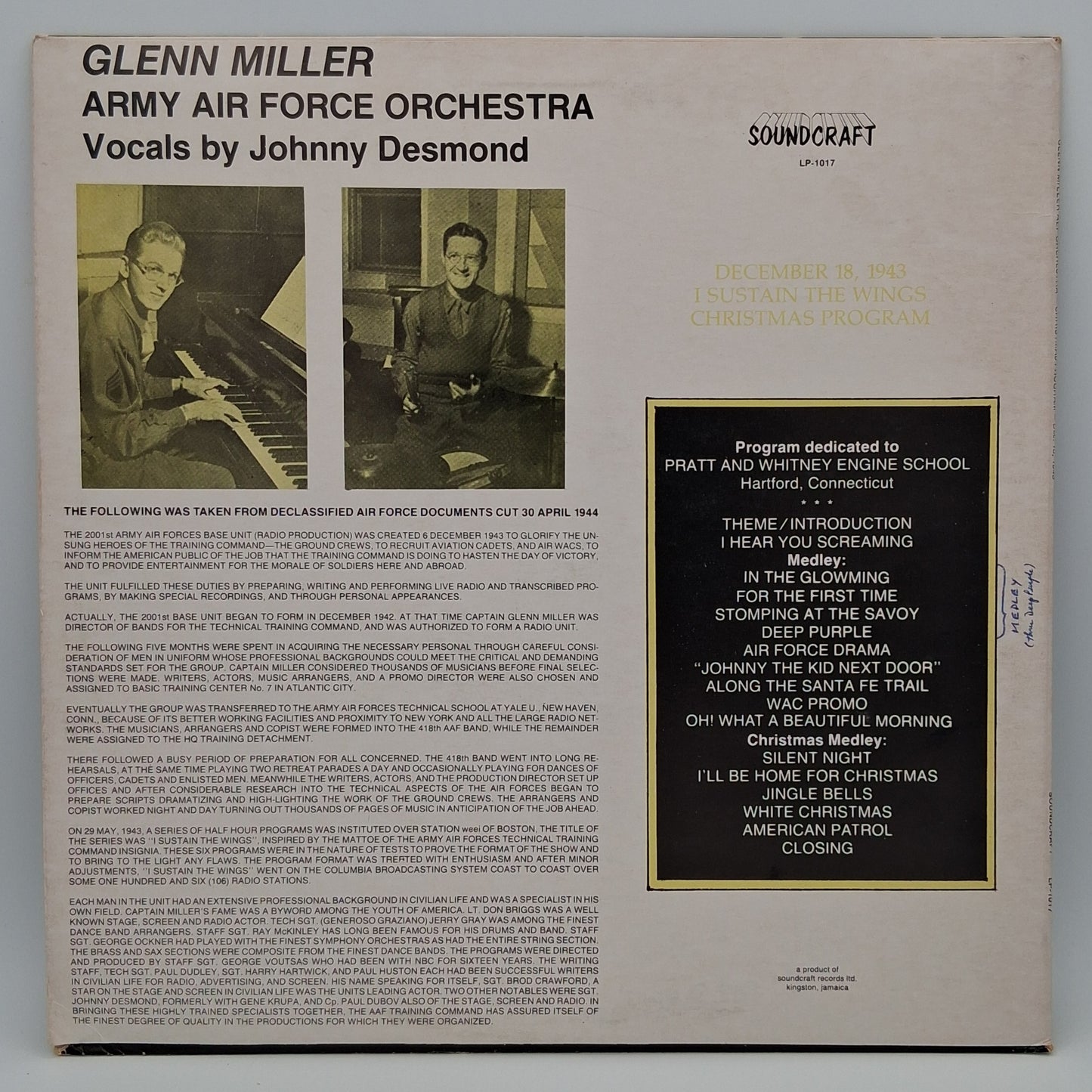 Glenn Miller Army Air Force Orchestra – December 18, 1943 I Sustain The Wings Christmas Program