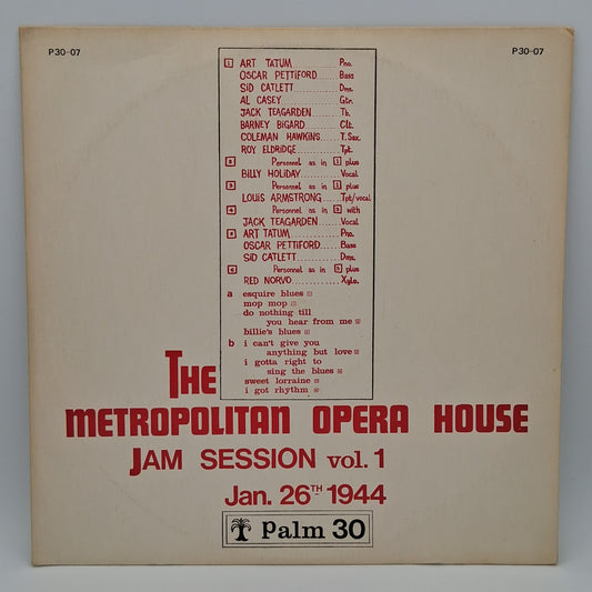 Various – Vol. 1 - The Metropolitan Opera House Jam Session (Jan. 26th 1944)
