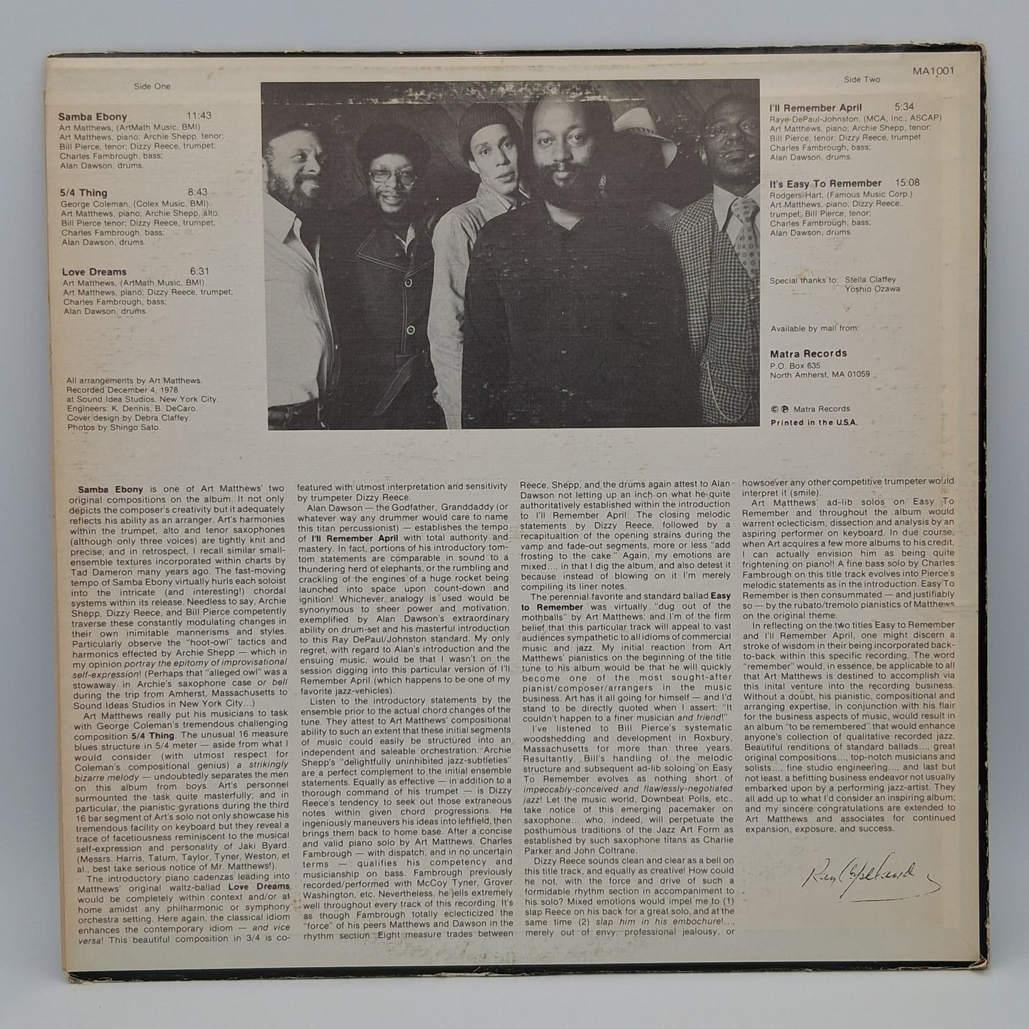 Art Matthews – It's Easy To Remember