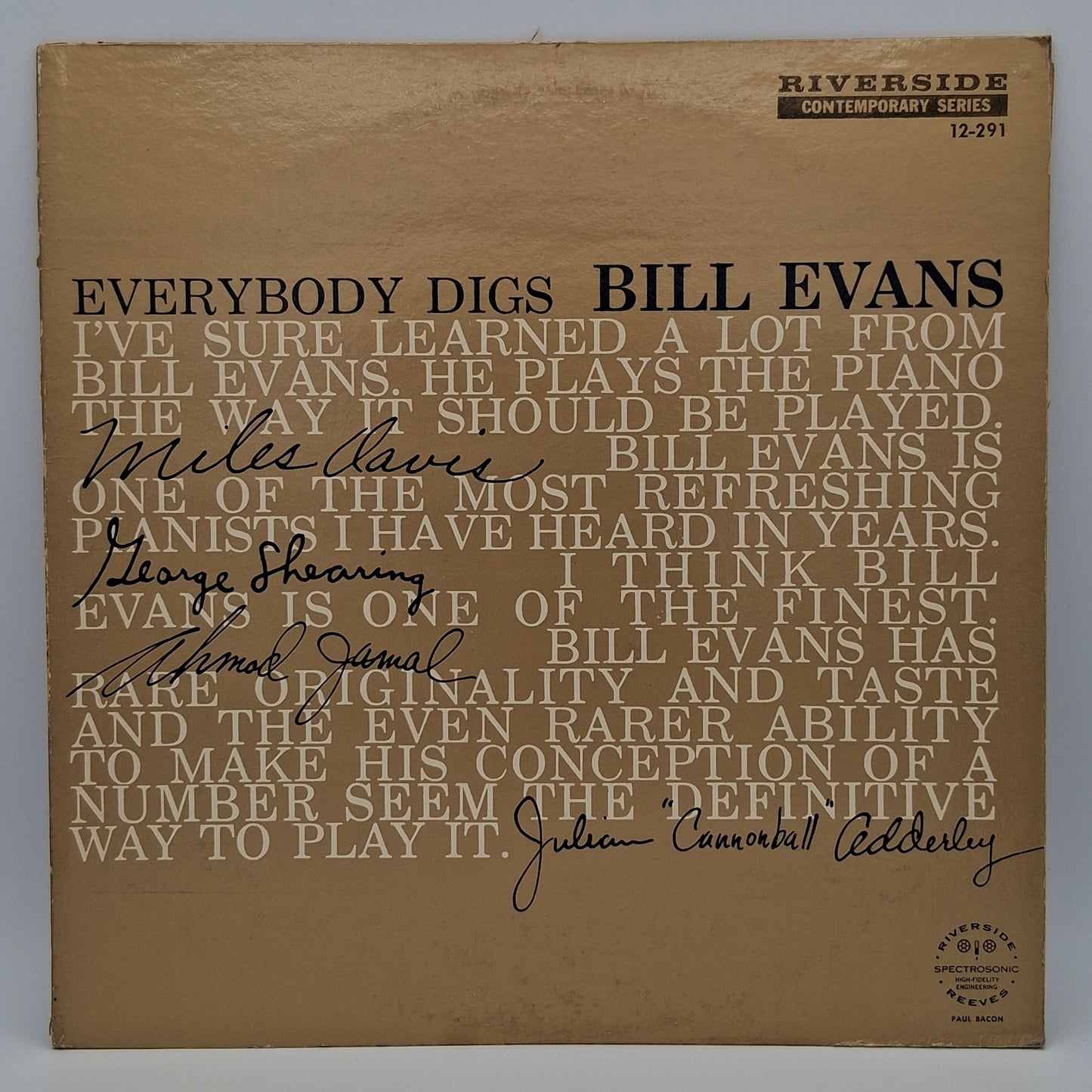 Bill Evans Trio – Everybody Digs Bill Evans