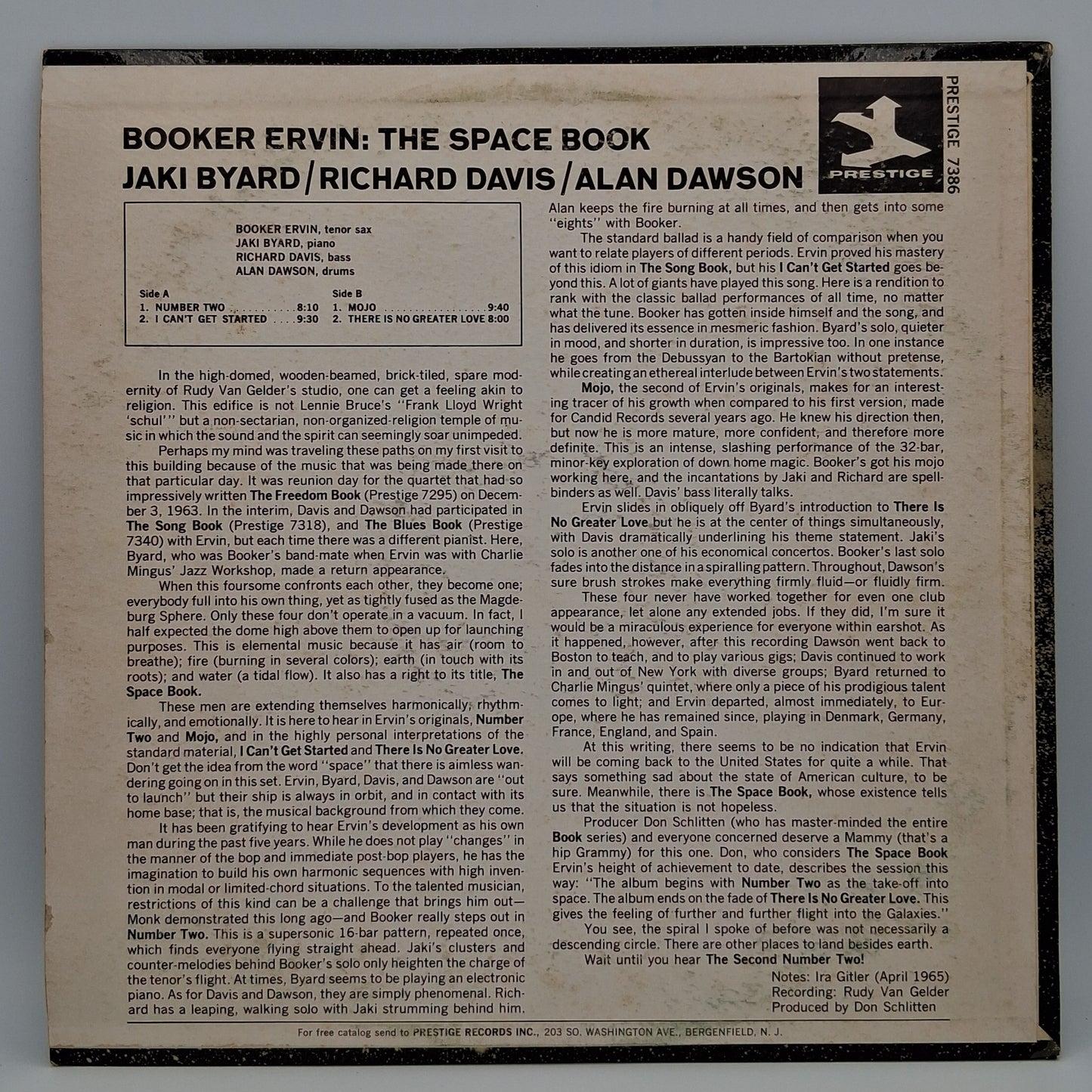 Booker Ervin – The Space Book