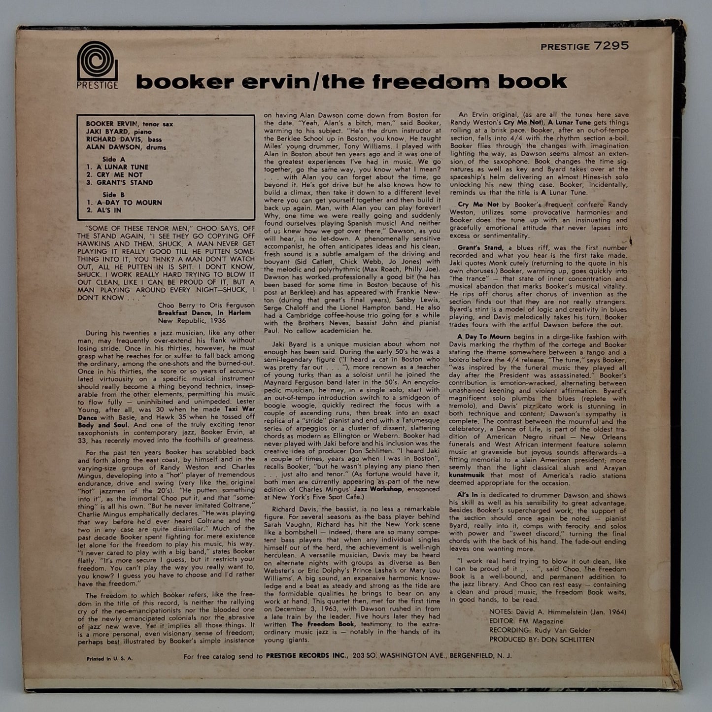 Booker Ervin – The Freedom Book