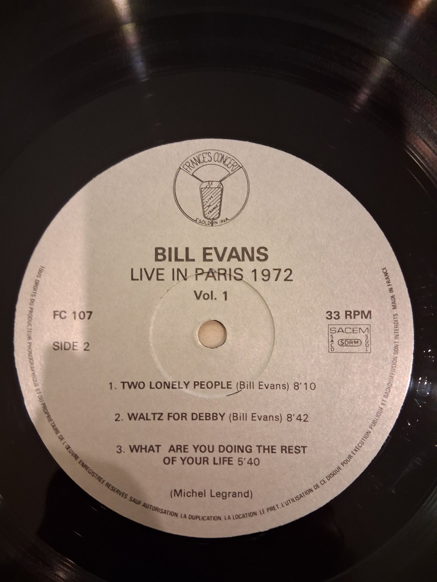 Bill Evans – Live In Paris 1972 Vol. 1