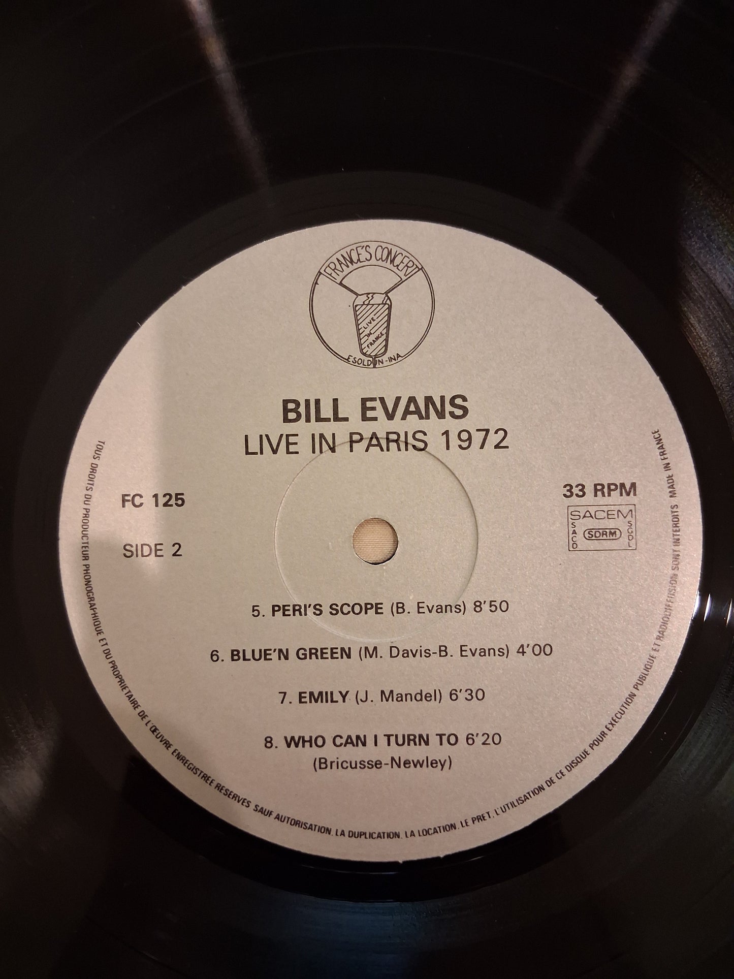 Bill Evans – Live In Paris 1972 Vol. 3