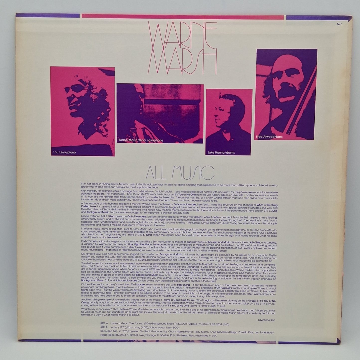 Warne Marsh – All Music