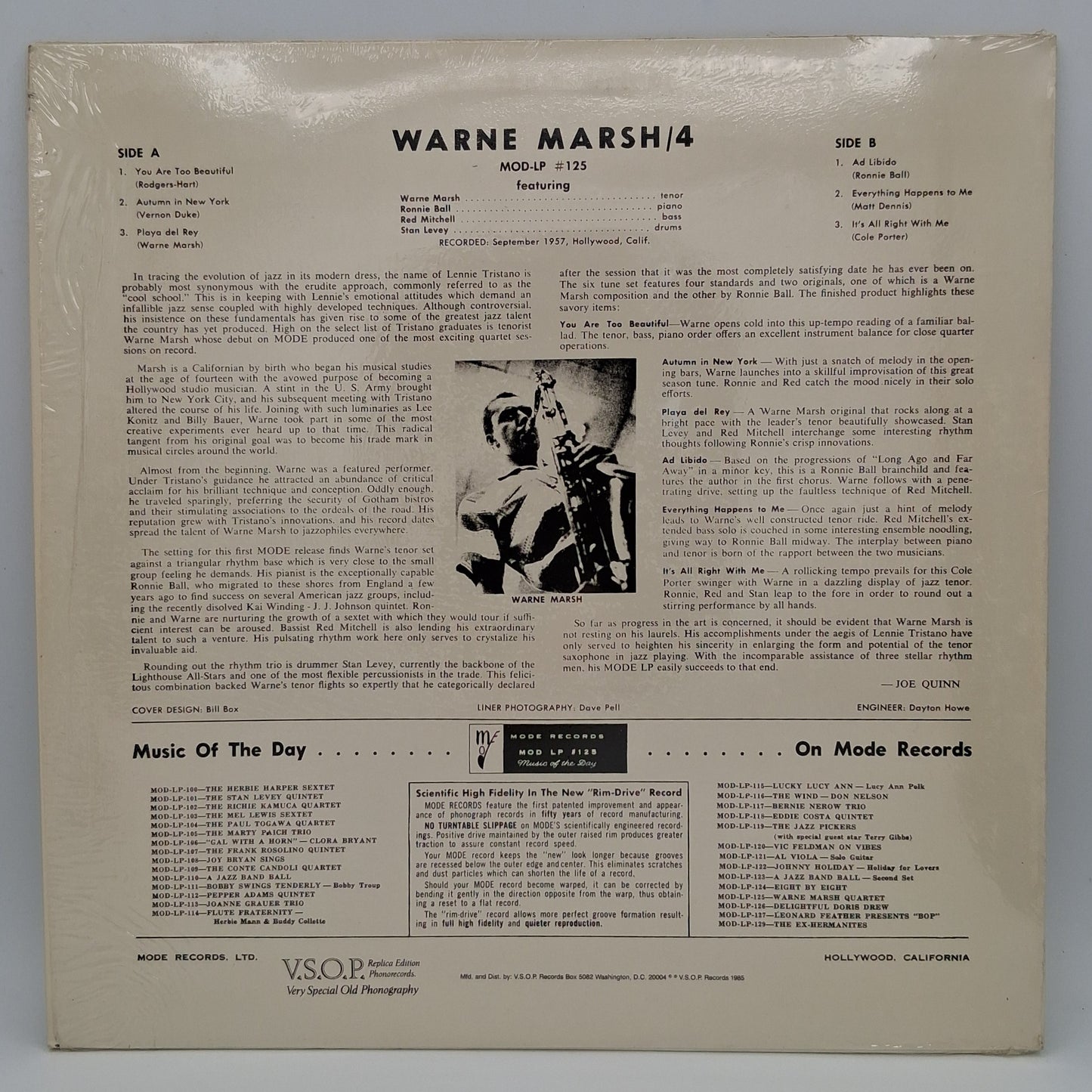 Warne Marsh Quartet – Music For Prancing