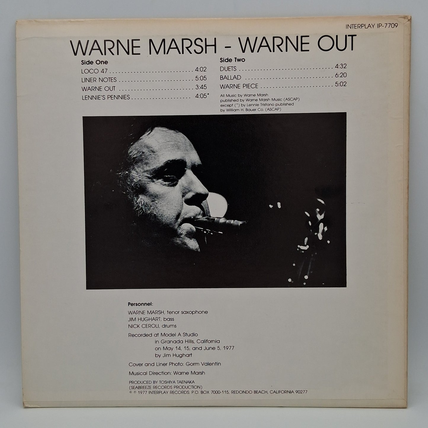 Warne Marsh – Warne Out