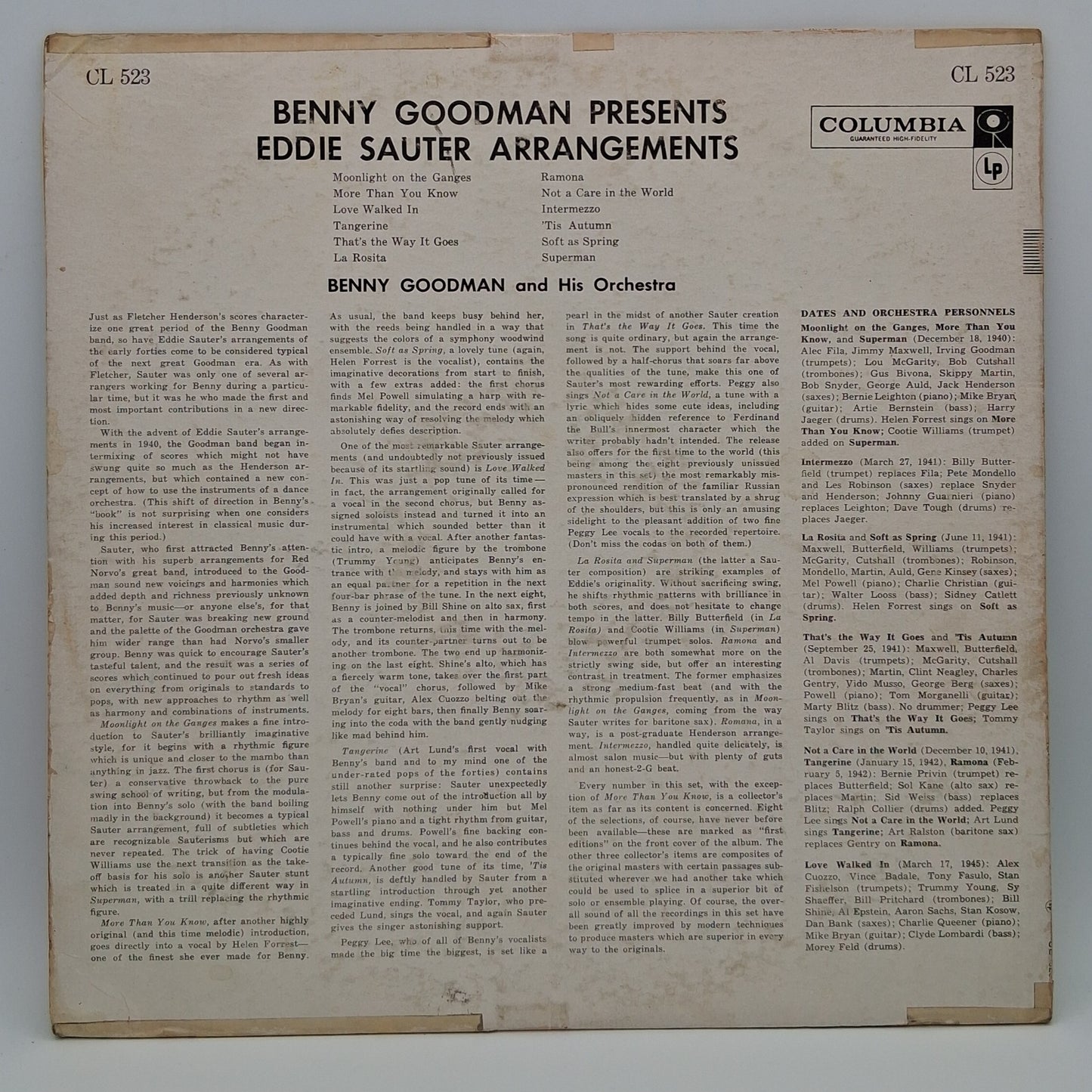 Benny Goodman And His Orchestra – Benny Goodman Presents: Eddie Sauter Arrangements