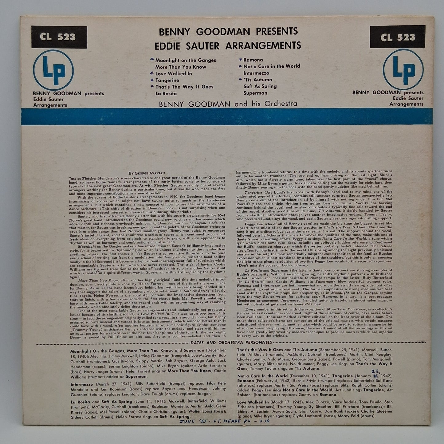 Benny Goodman And His Orchestra – Benny Goodman Presents: Eddie Sauter Arrangements
