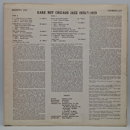 Various – Rare Hot Chicago Jazz 1925(?)-1929