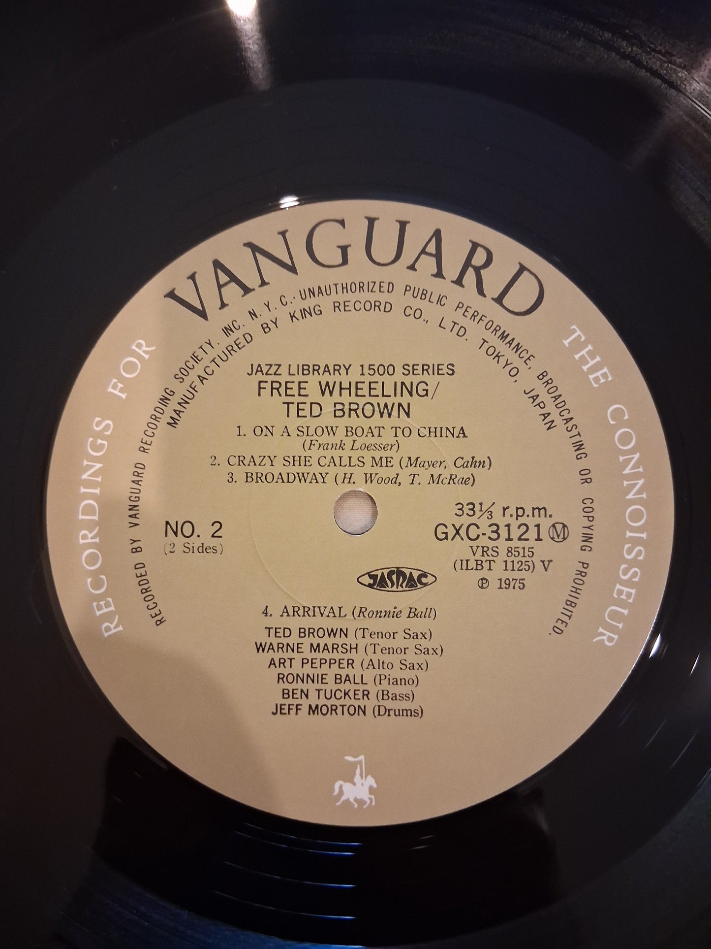 The Ted Brown Sextet Featuring Warne Marsh And Art Pepper – Free Wheeling