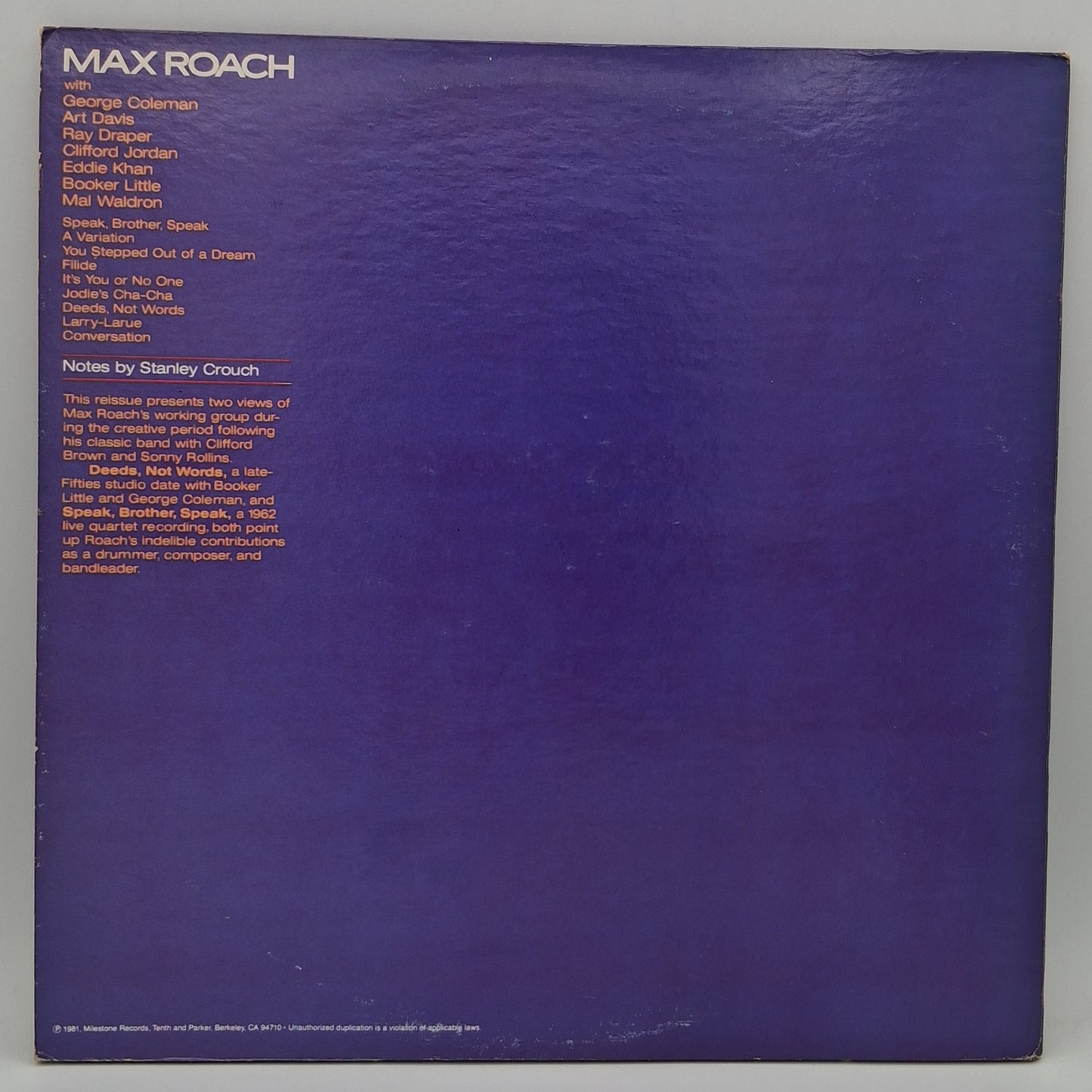 Max Roach – Conversations
