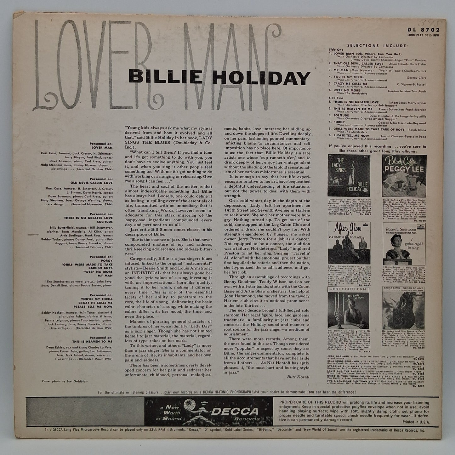Billie Holiday – Lover Man