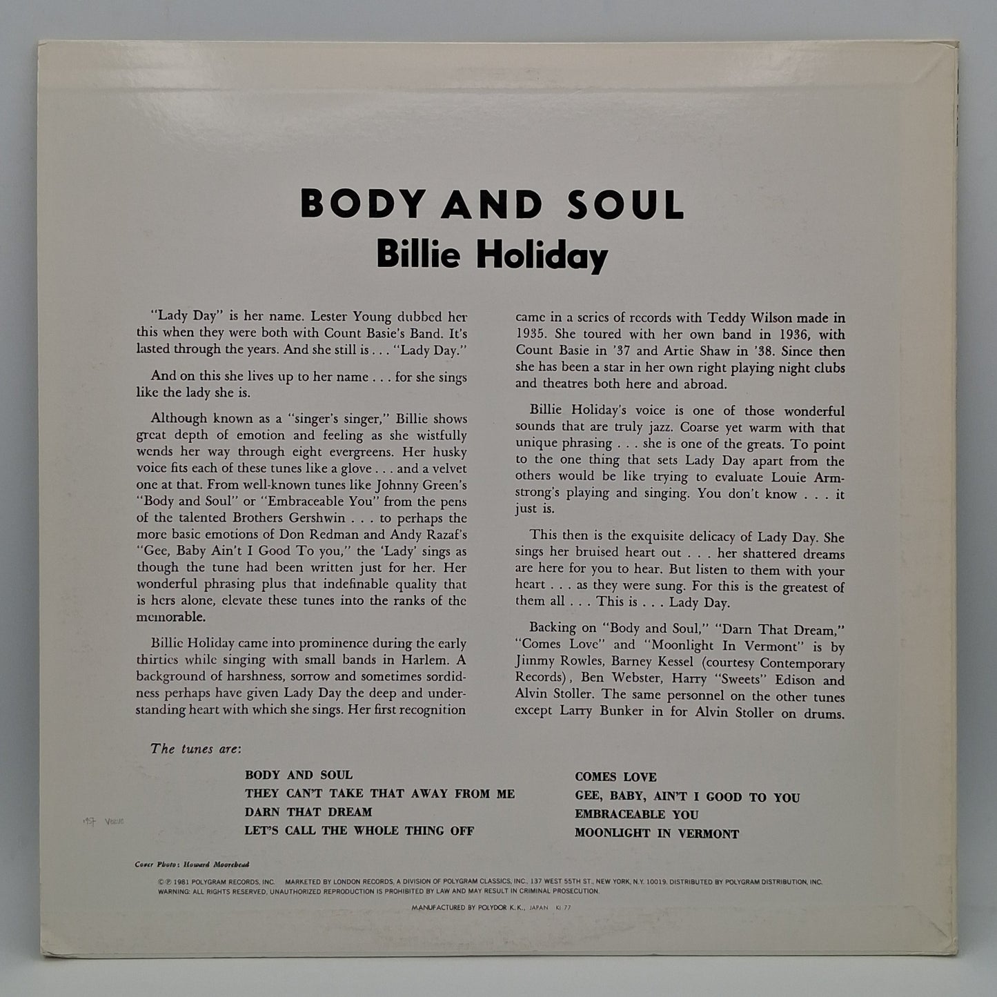 Billie Holiday – Body And Soul