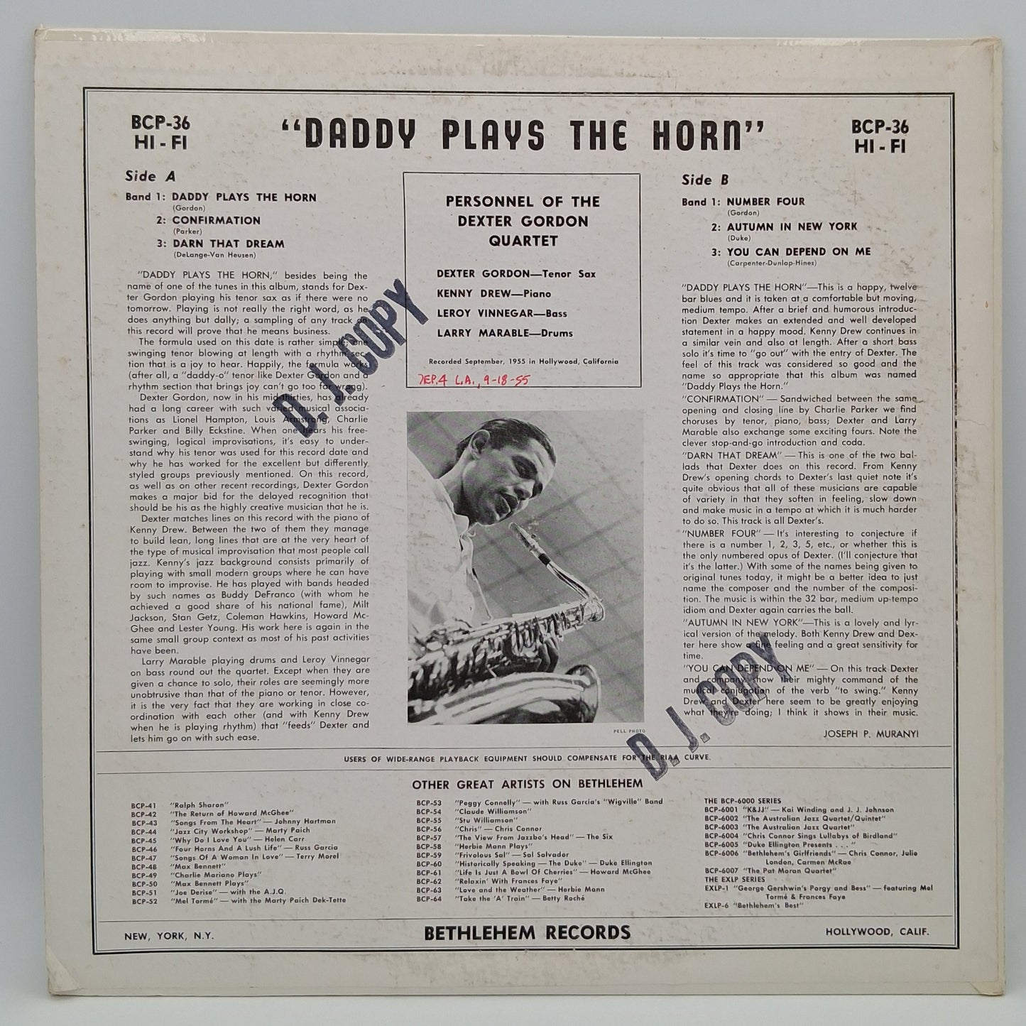 Dexter Gordon – Daddy Plays The Horn