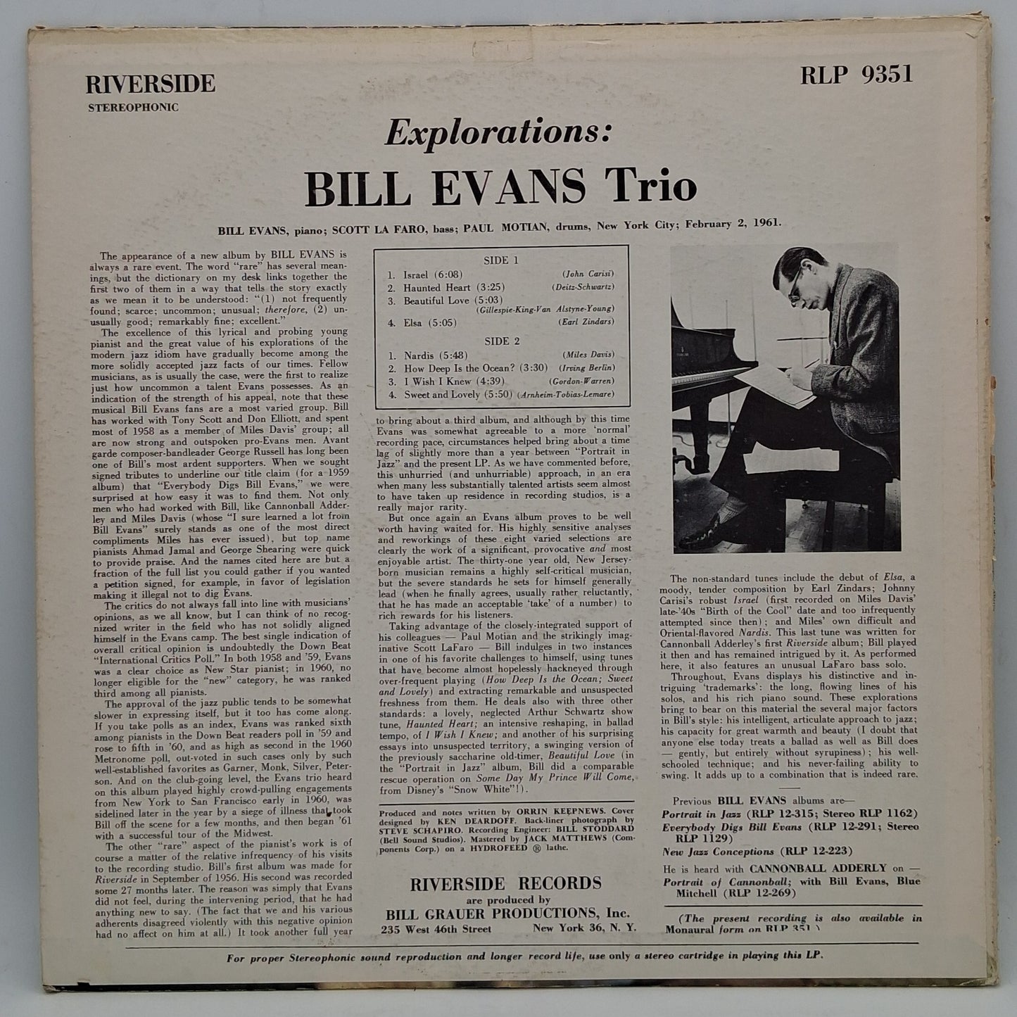 Bill Evans Trio – Explorations