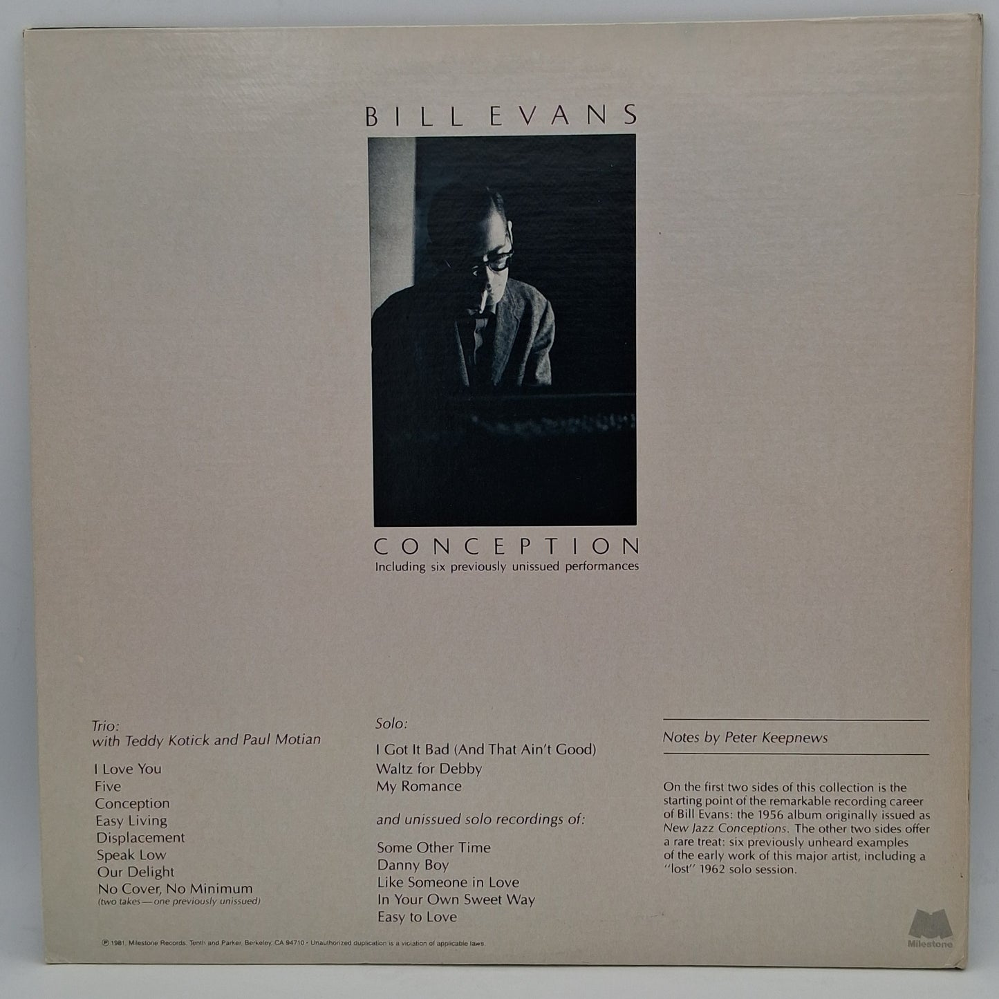 Bill Evans – Conception