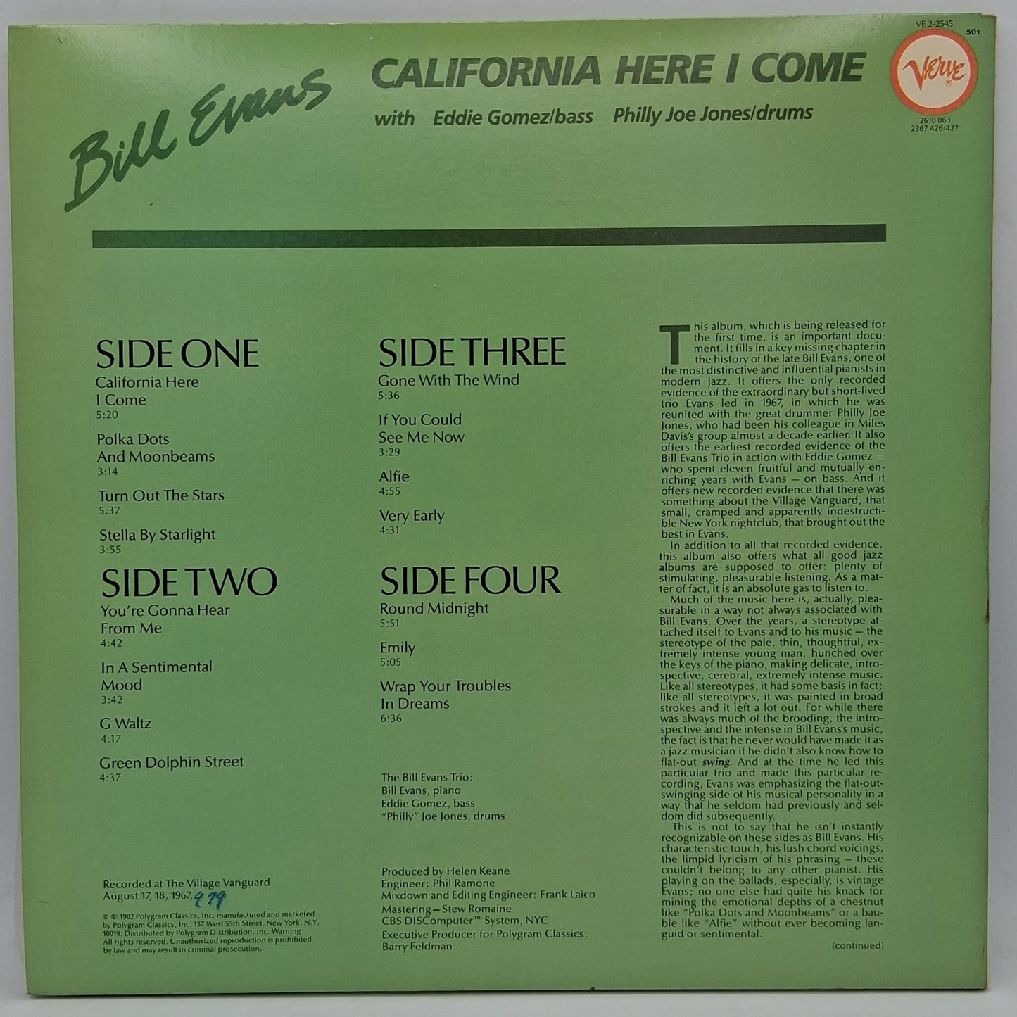 Bill Evans – California Here I Come