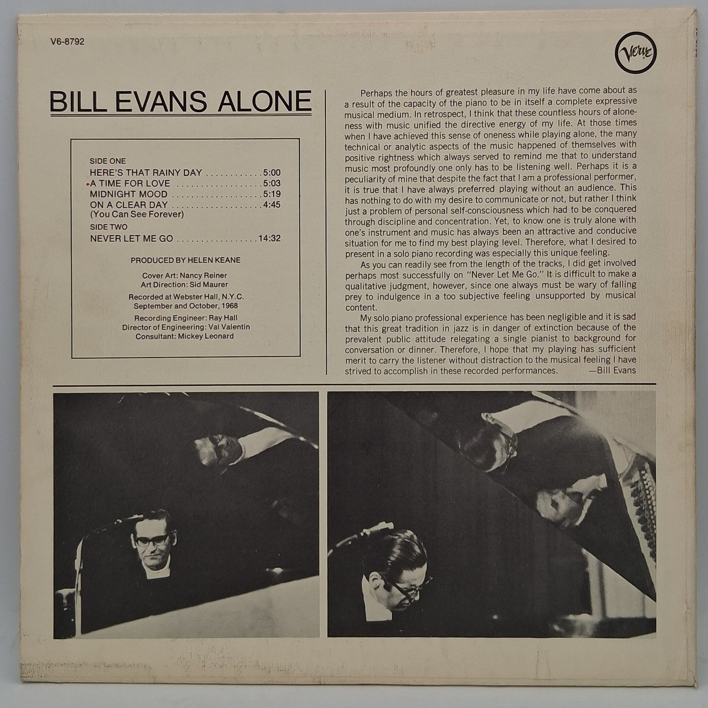 Bill Evans – Alone