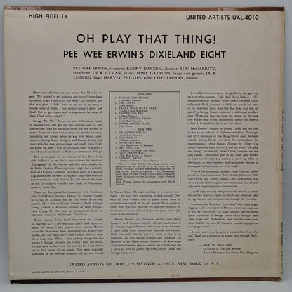 Pee Wee Erwin's Dixieland Eight – Oh Play That Thing!