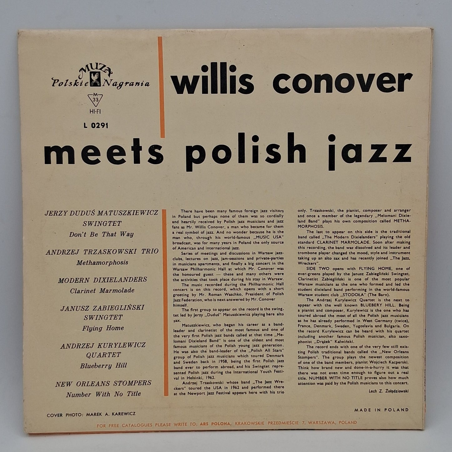 Various – Willis Conover Meets Polish Jazz
