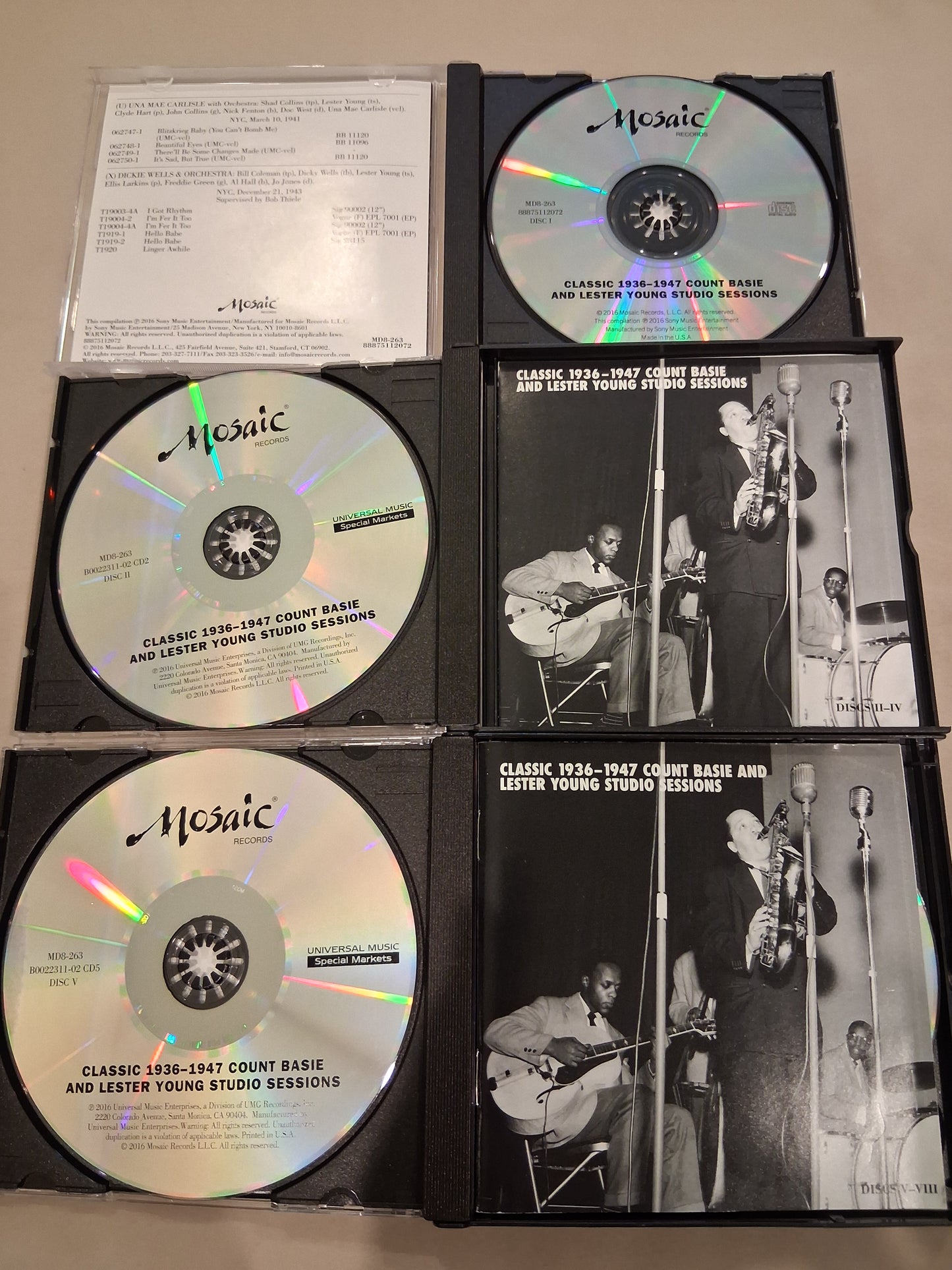 Count Basie, Lester Young – Classic 1936-1947 Count Basie And Lester Young Studio Sessions