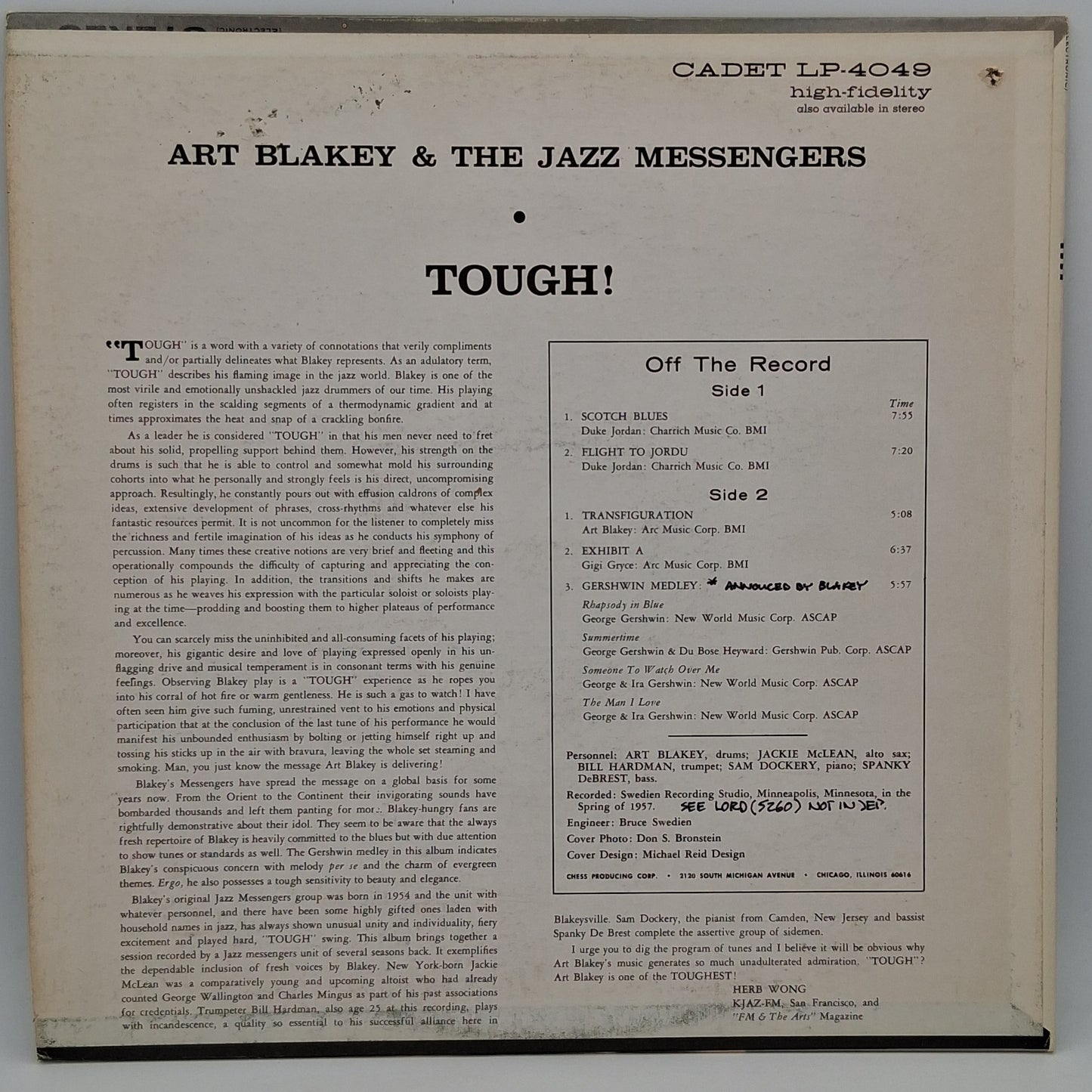 Art Blakey And The Jazz Messengers – Tough!