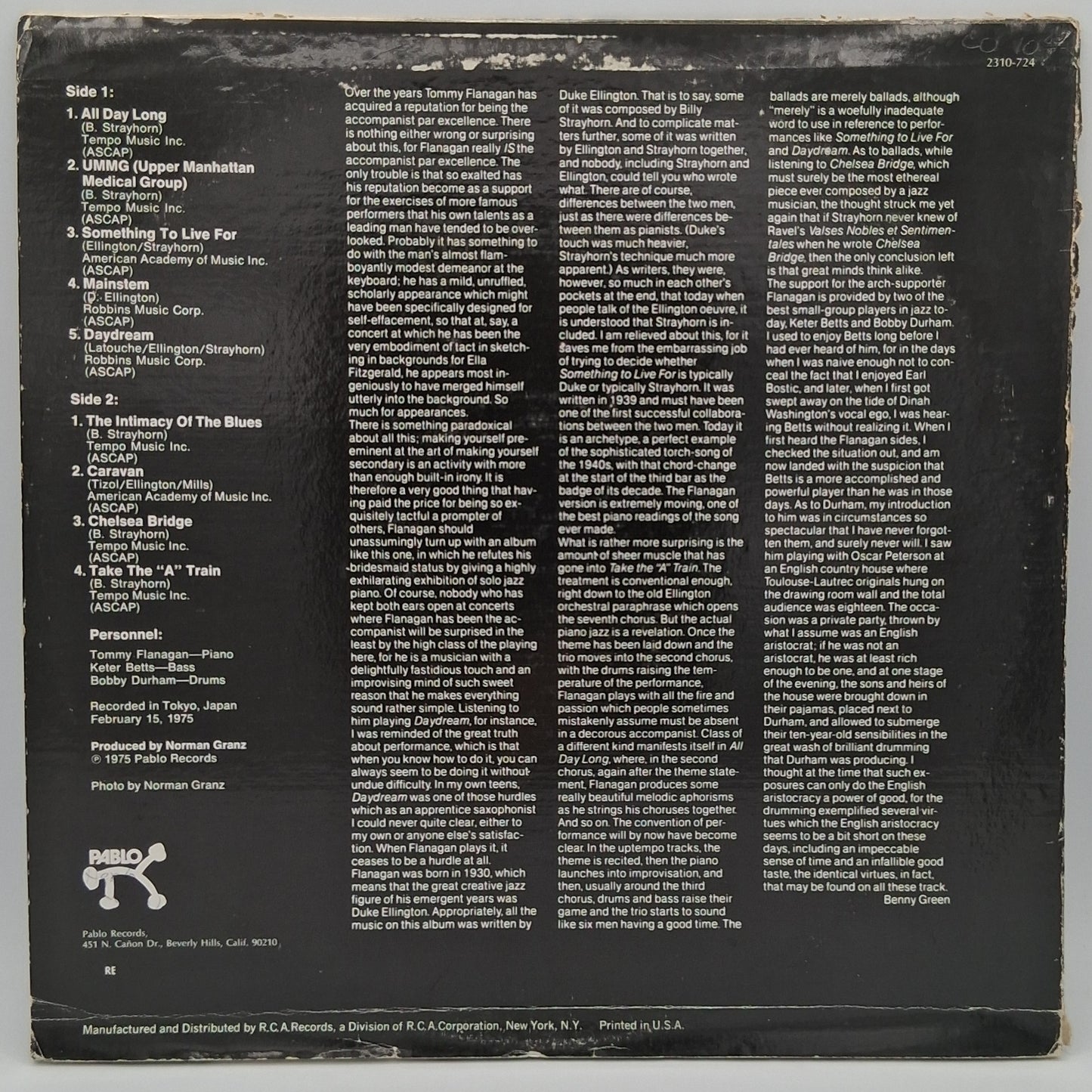 Tommy Flanagan Trio – The Tommy Flanagan Tokyo Recital