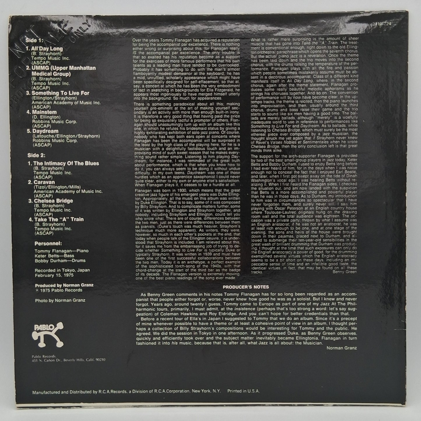 Tommy Flanagan Trio – The Tommy Flanagan Tokyo Recital
