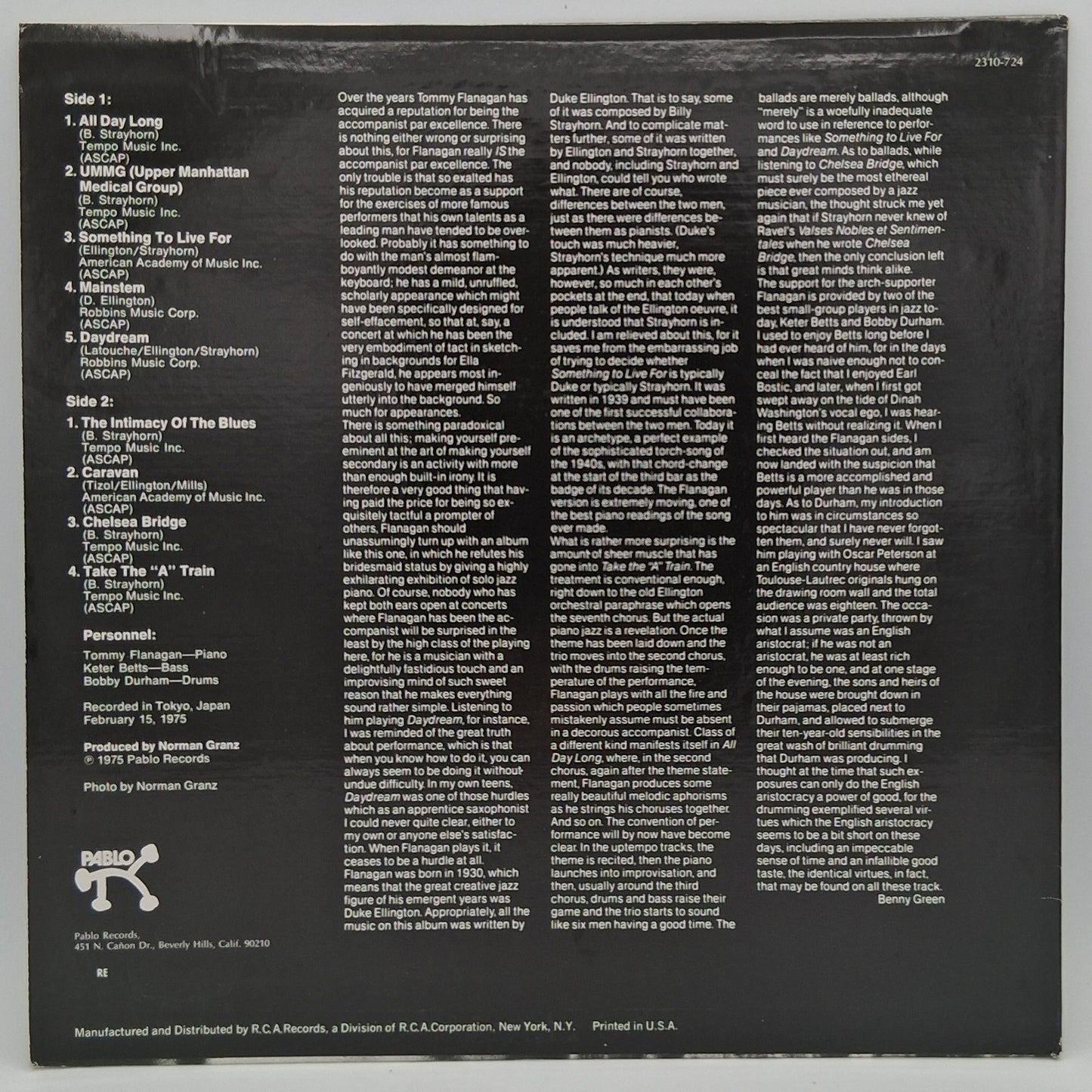 Tommy Flanagan Trio – The Tommy Flanagan Tokyo Recital