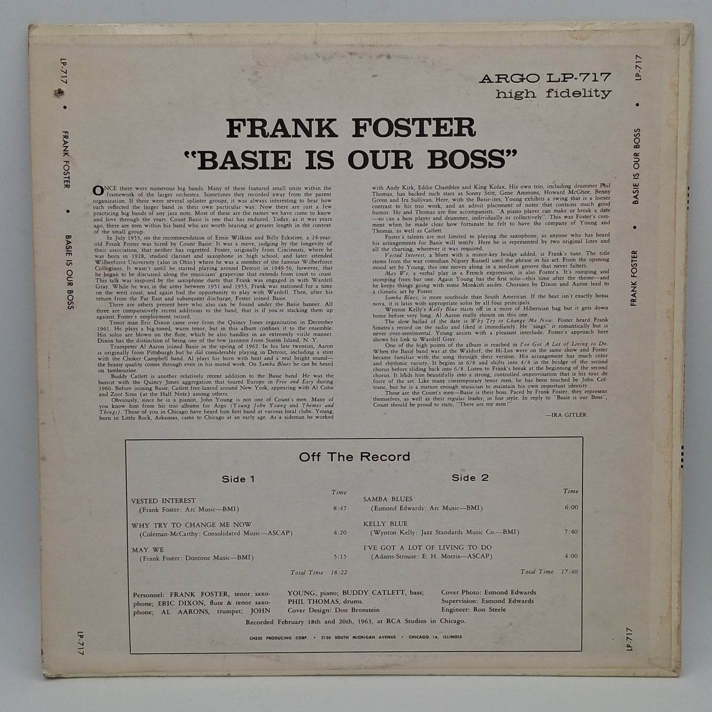 Frank Foster – Basie Is Our Boss