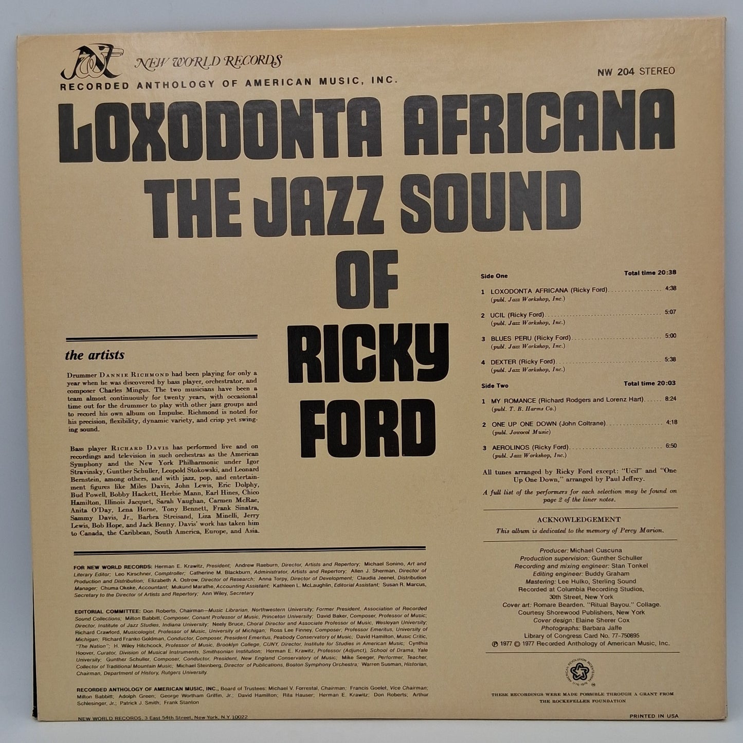Ricky Ford – Loxodonta Africana