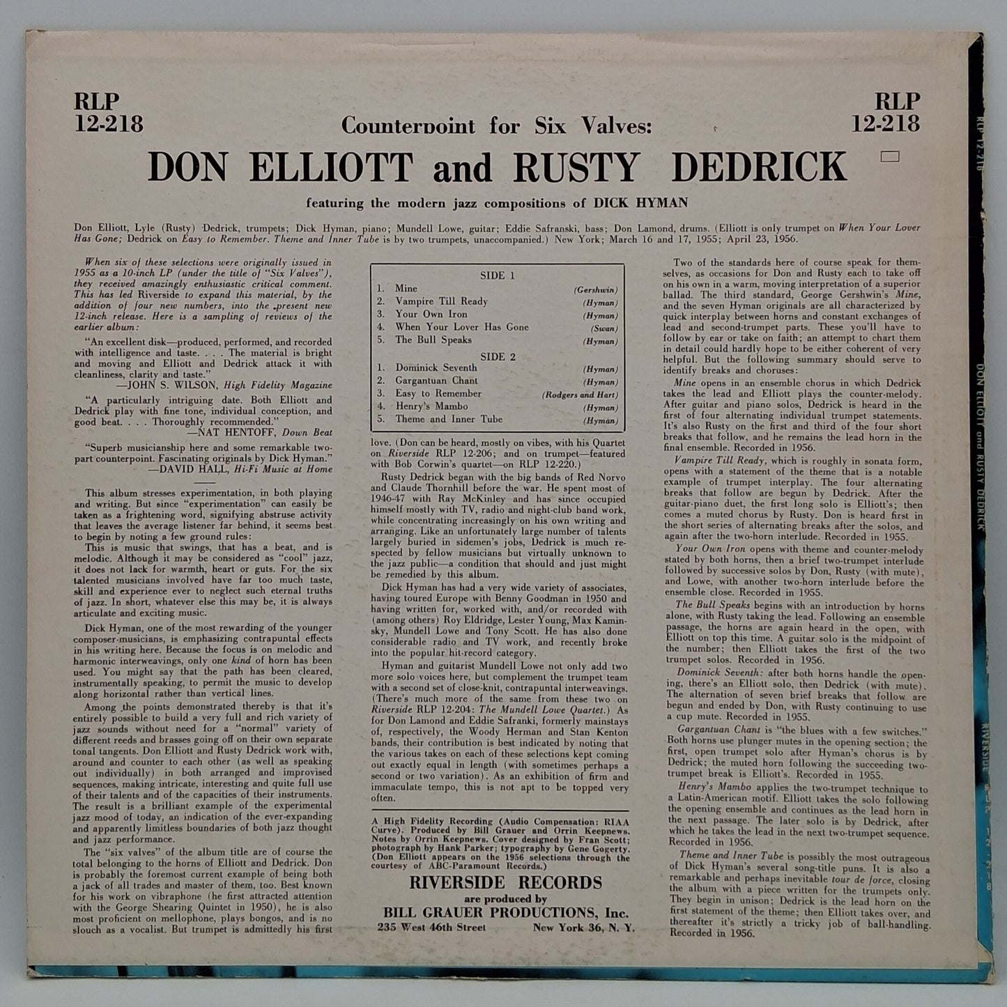 Don Elliott And Rusty Dedrick – Counterpoint For Six Valves: Don Elliott And Rusty Dedrick
