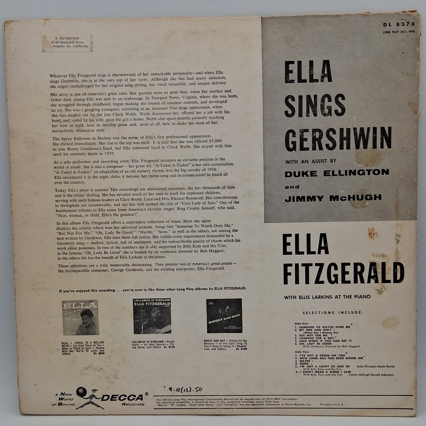 Ella Fitzgerald – Ella Sings Gershwin