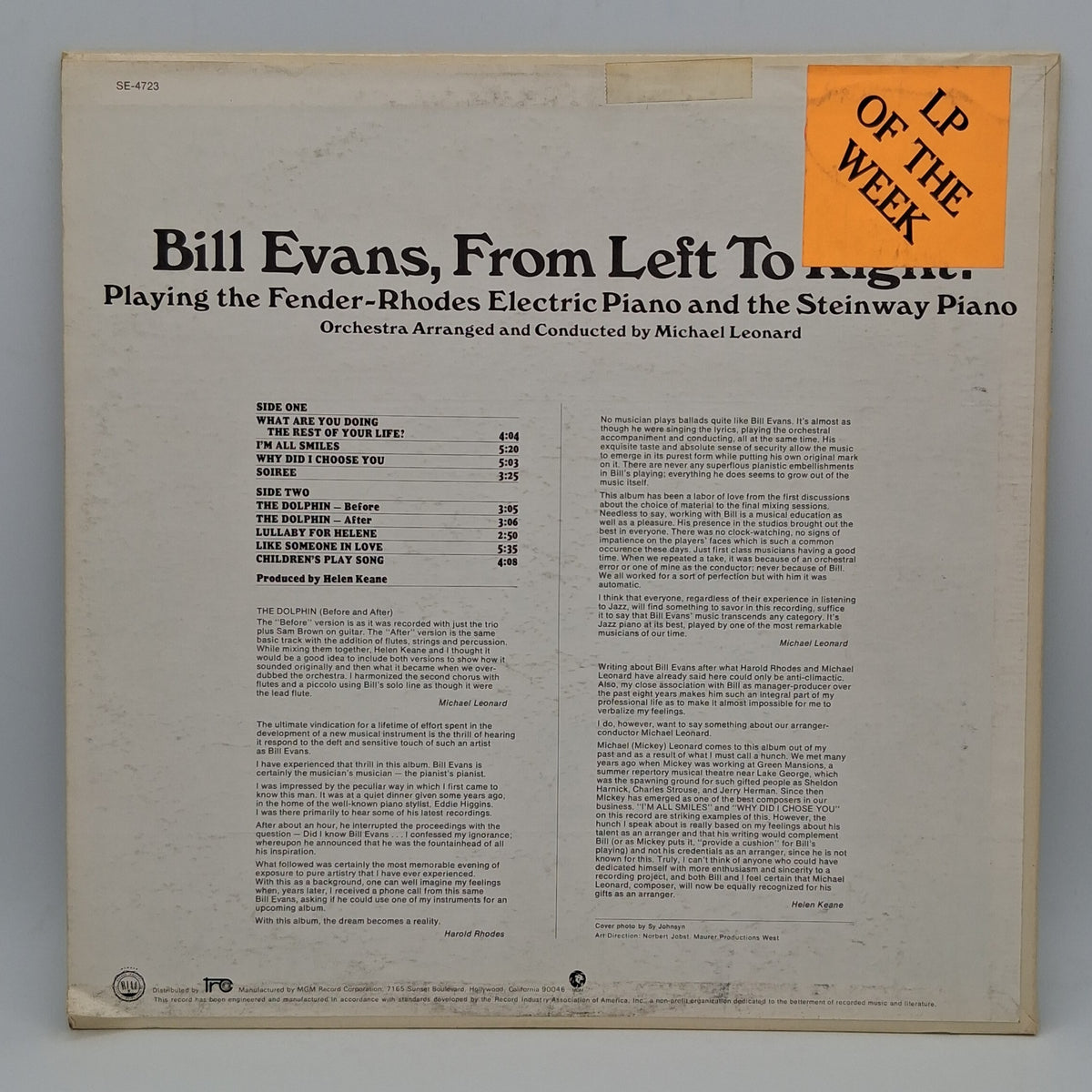 Bill Evans – From Left To Right