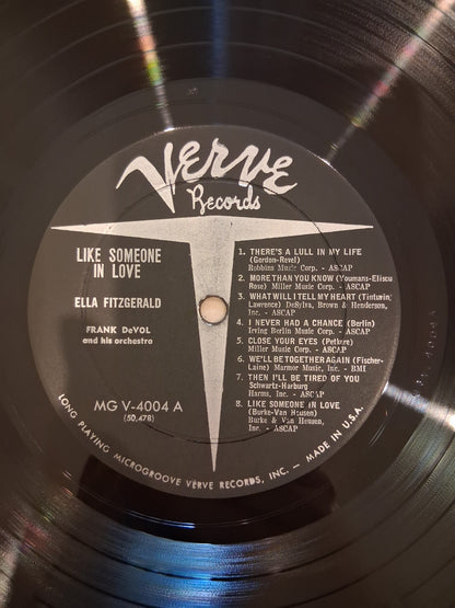 Ella Fitzgerald, Frank DeVol And His Orchestra* – Like Someone In Love