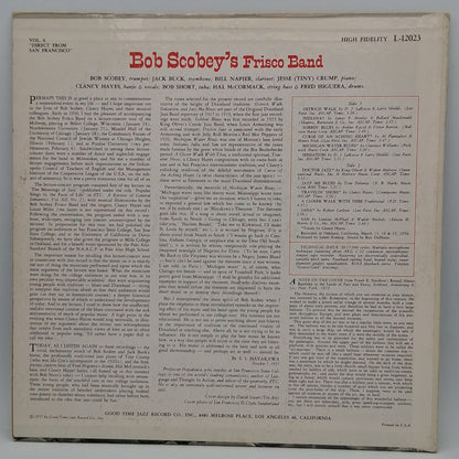 Bob Scobey's Frisco Band With Vocals By Clancy Hayes – Direct From San Francisco!
