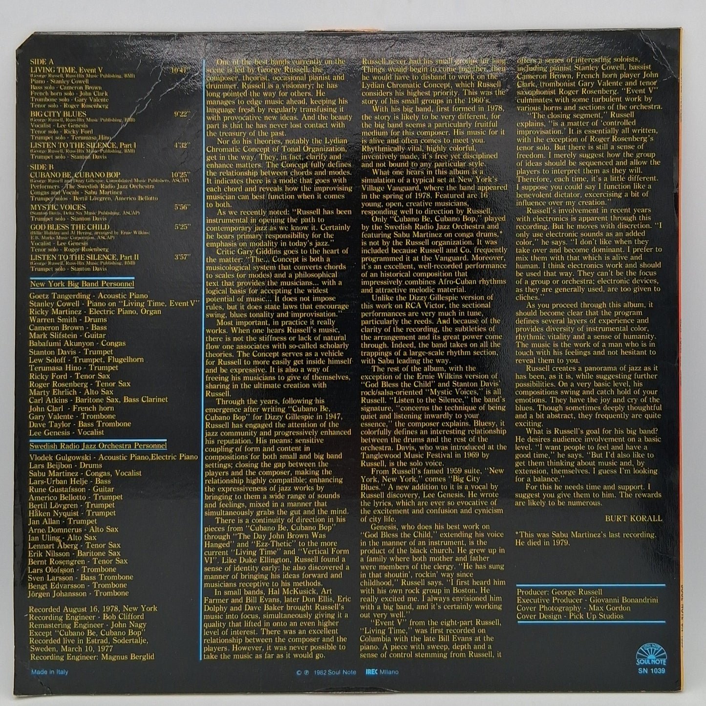 George Russell – New York Big Band