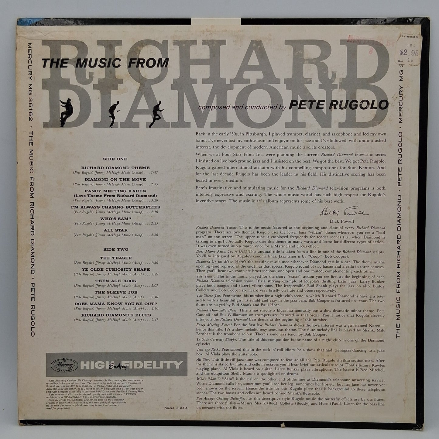 Pete Rugolo – The Music From Richard Diamond