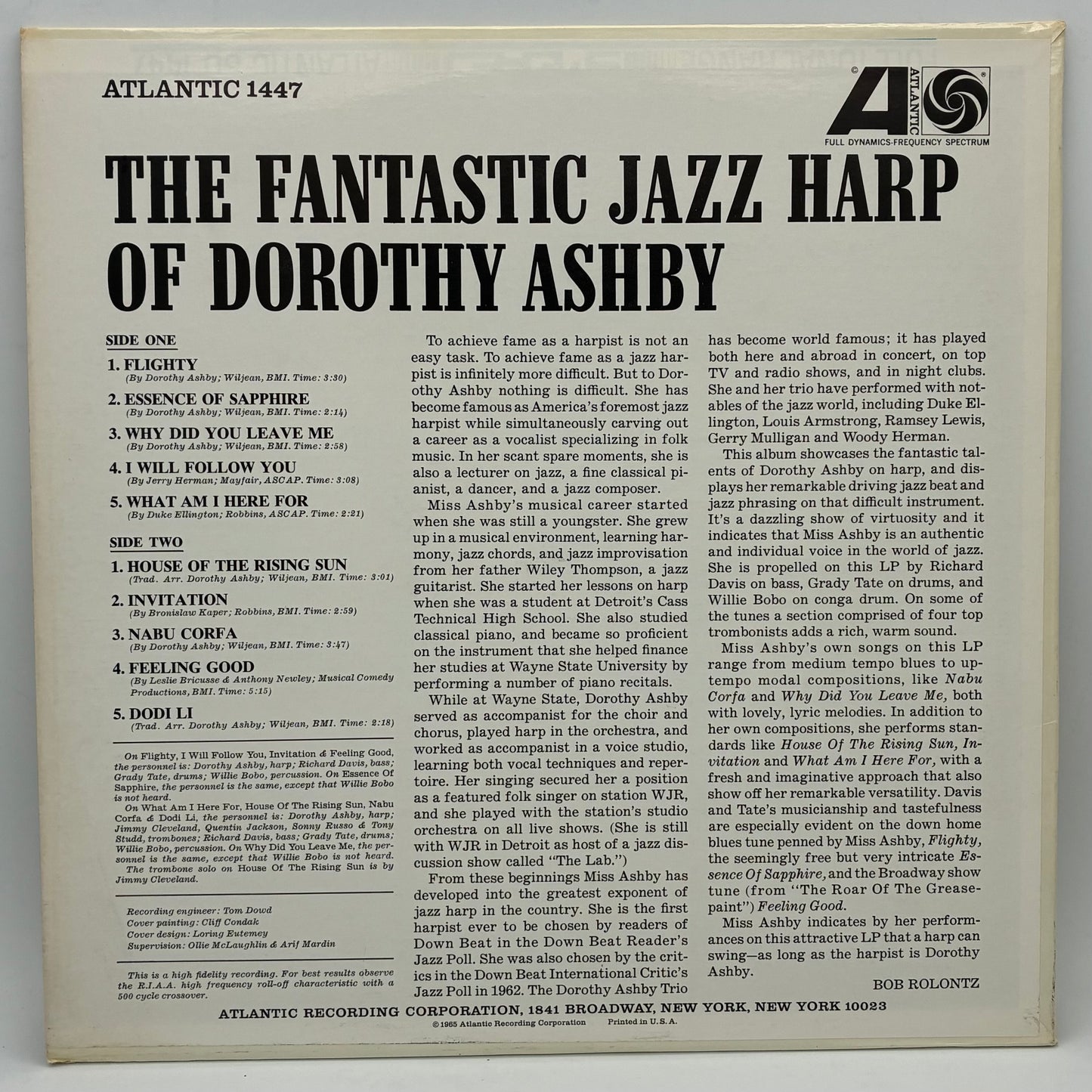Dorothy Ashby – The Fantastic Jazz Harp Of Dorothy Ashby