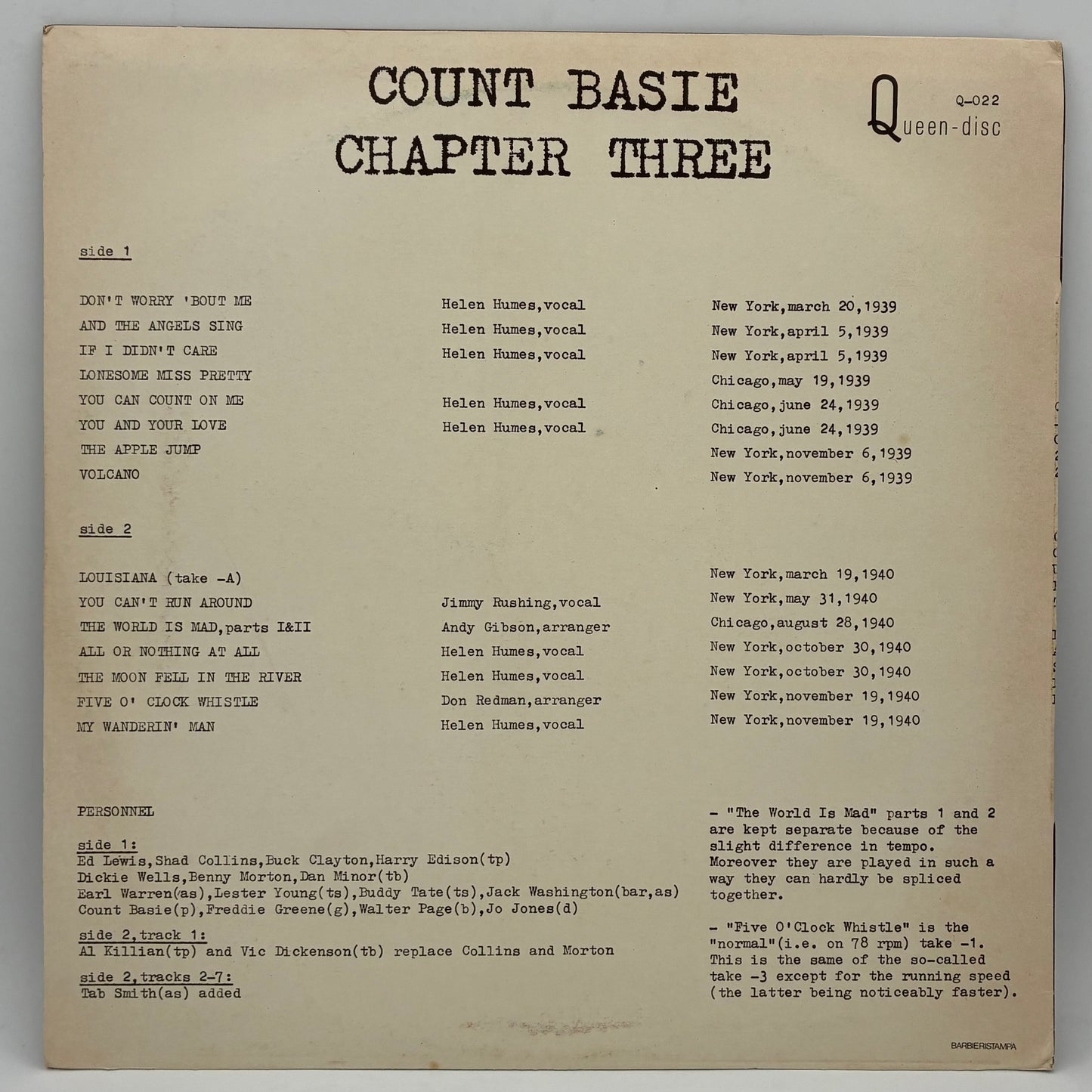 Count Basie – Chapter Three