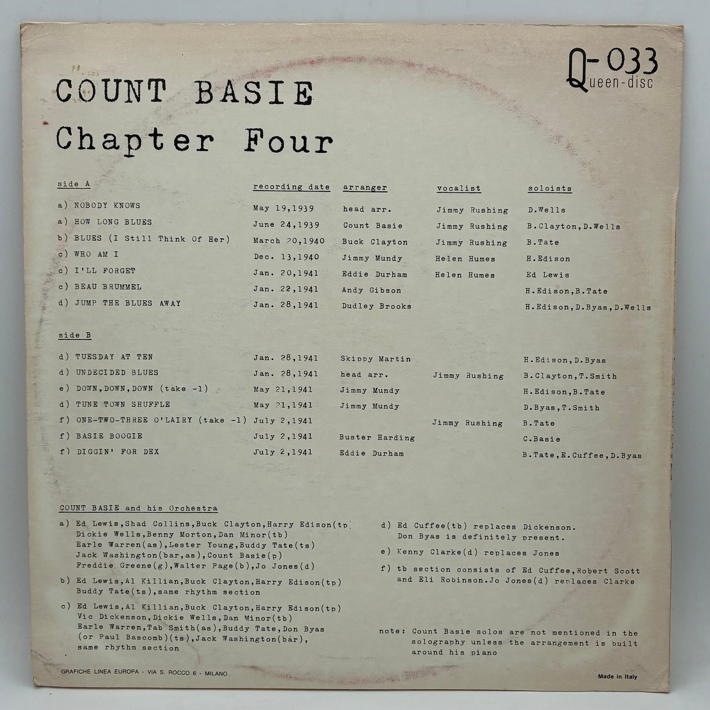 Count Basie – Chapter Four