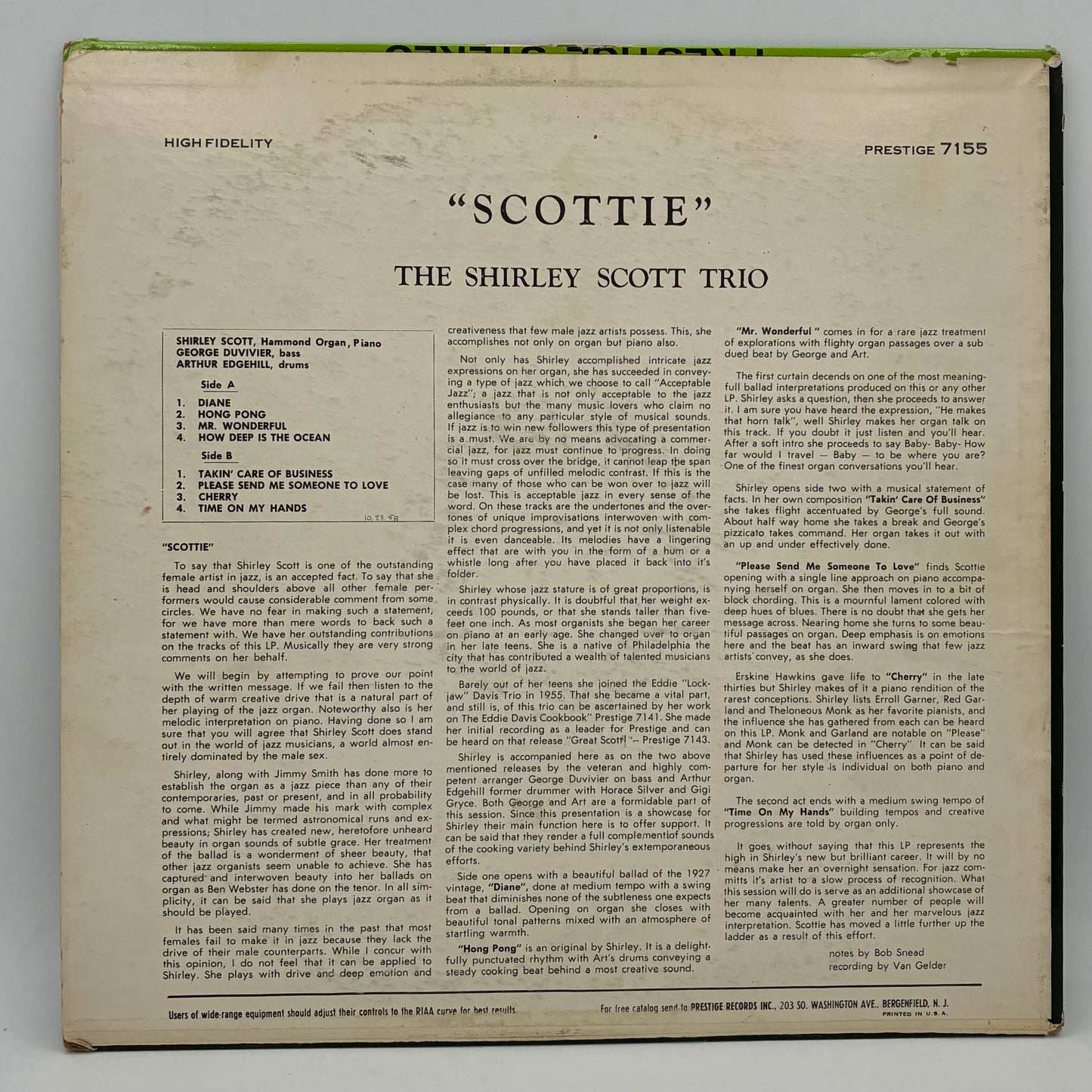 Shirley Scott – "Scottie"
