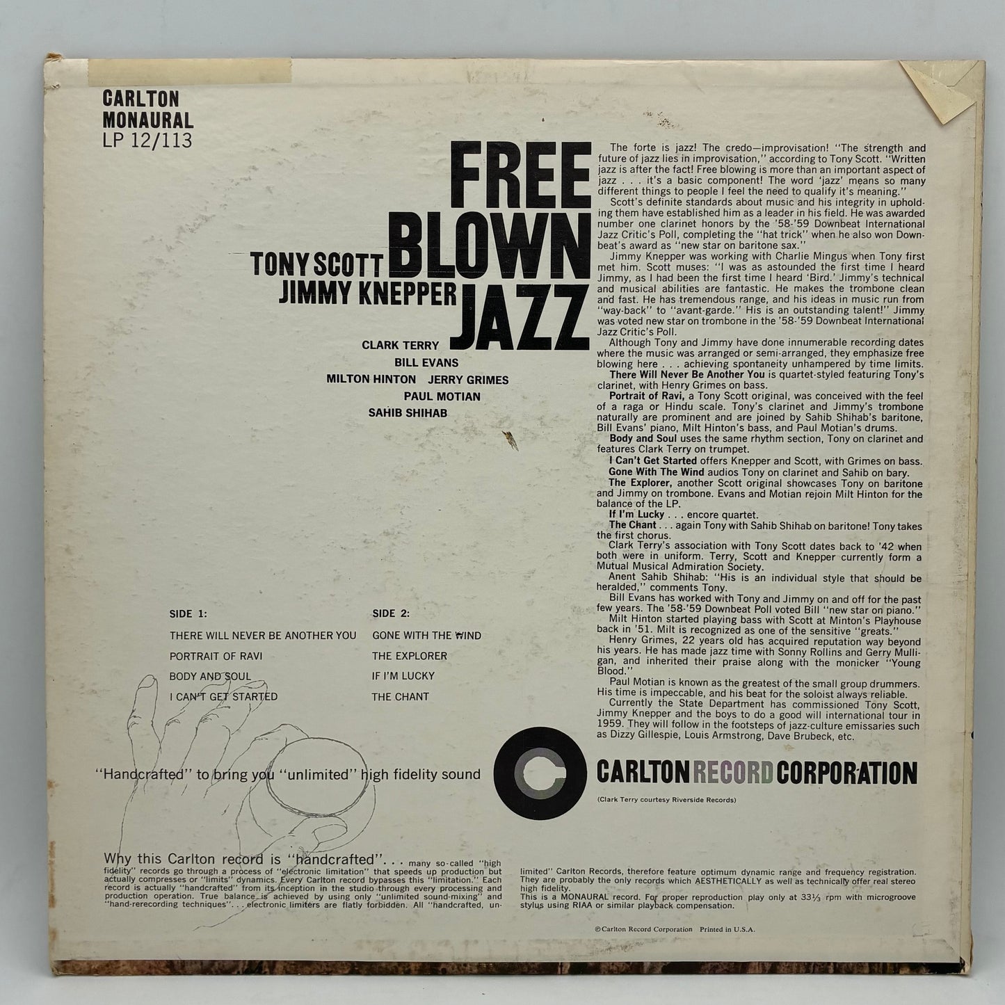 Tony Scott / Jimmy Knepper – Free Blown Jazz