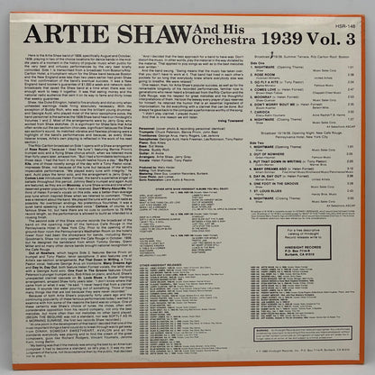Artie Shaw And His Orchestra – The Uncollected Artie Shaw, Vol. 3, 1939