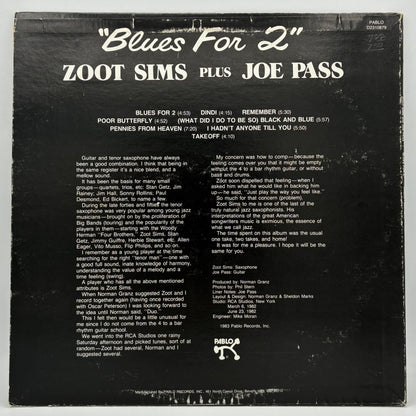 Zoot Sims Plus Joe Pass – Blues For 2